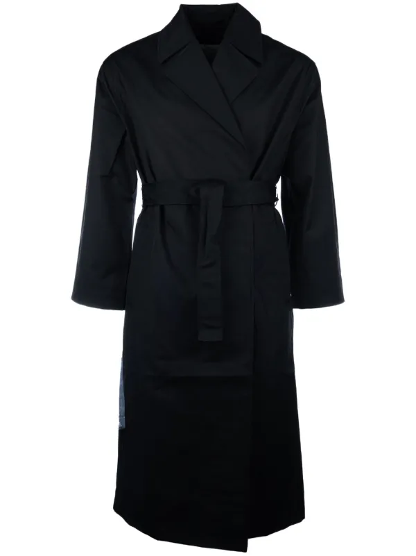 Calvin Klein belted trench coat women Fabric S Black