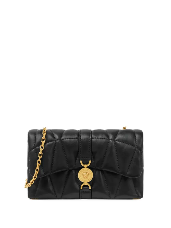 Versace Kleio Quilted Nappa Mini Bag in Black