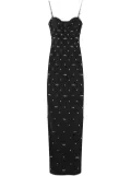 Versace crystal-embellished gown - Black