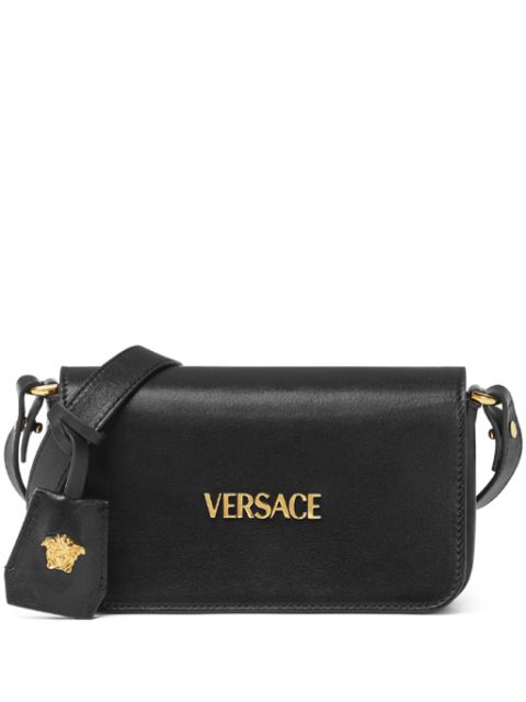 Versace logo-lettering shoulder bag