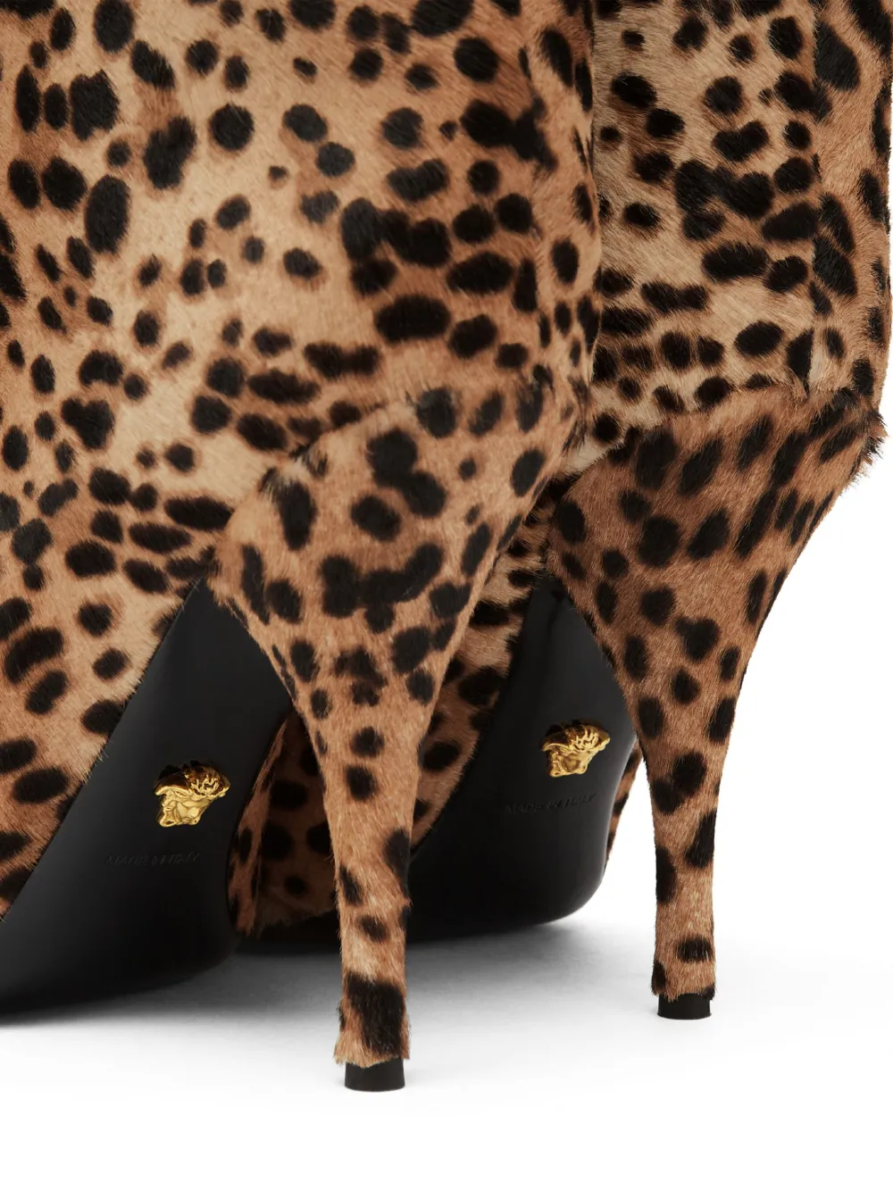 Versace 105mm Opera Bow boots Neutrals