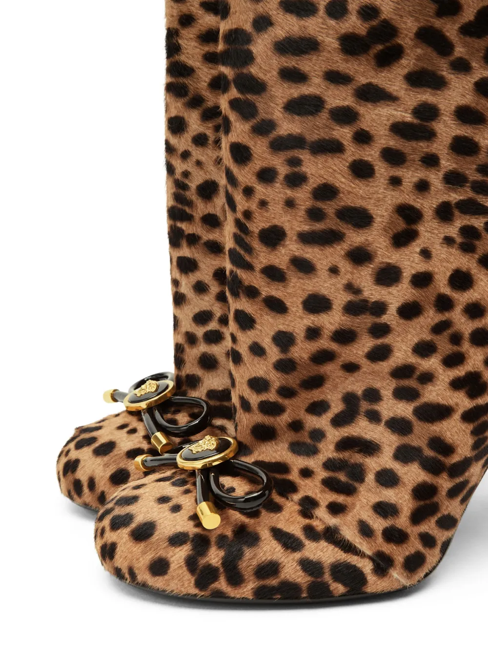 Versace 105mm Opera Bow boots Neutrals