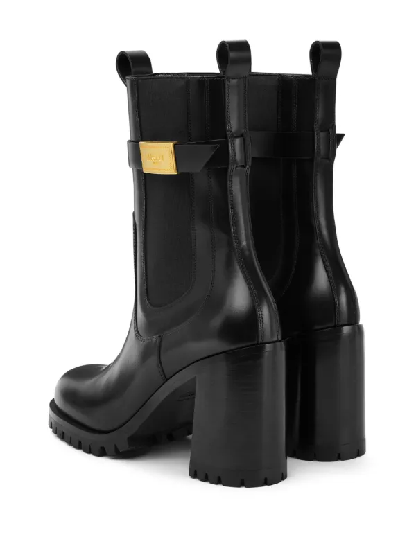 ミドルブーツ VERSACE Women Boots 75VA3S62 ZS869 G89 Black Versace Jeans Couture Booties Drew Black Gold Multicolour