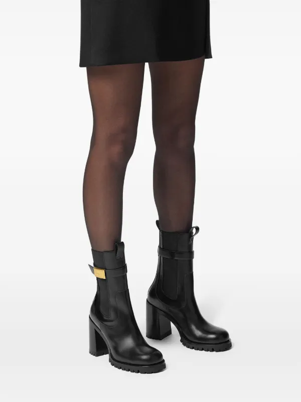 Versace 85mm Leda Ankle Boots | Black | FARFETCH