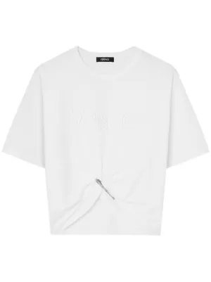 Tシャツ・カットソー VERSACE Women Tops 1003661 1A06341 5B050 Black Women's Shirts & Tops | VERSACE Jeans Couture US