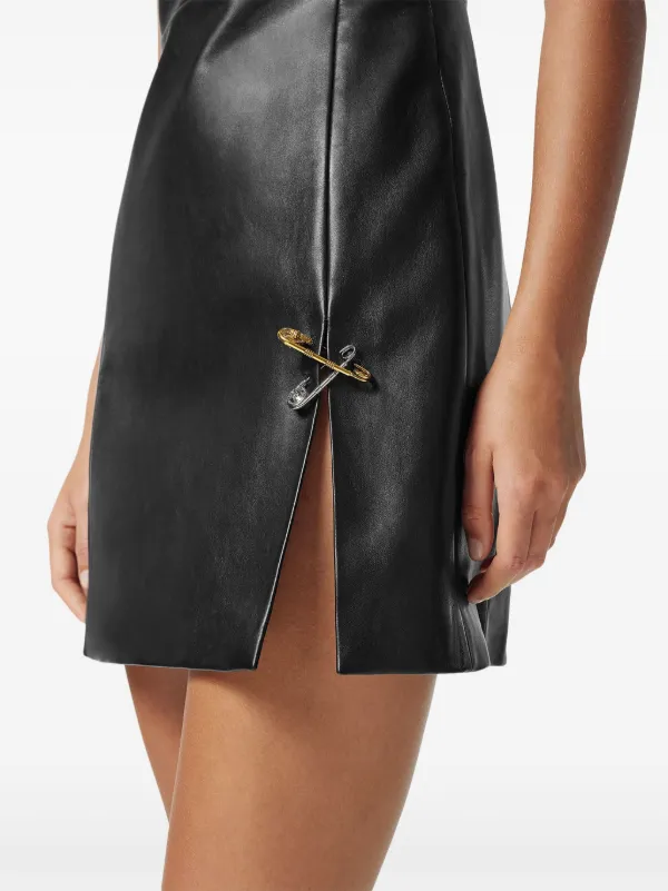 【SALE!】VERSACE ミニワンピース 黒 イタリア製 Medusa '95 Draped Mini Dress Black | VERSACE US