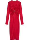 Versace Safety Pin gathered midi dress
