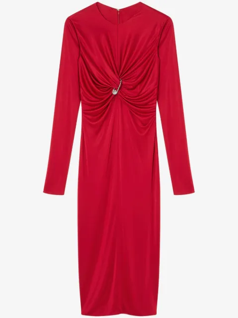 Versace Safety Pin gathered midi dress