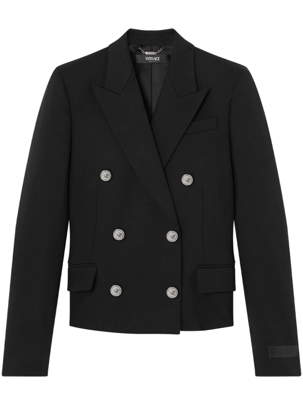 Versace Blazer met dubbele rij knopen Zwart