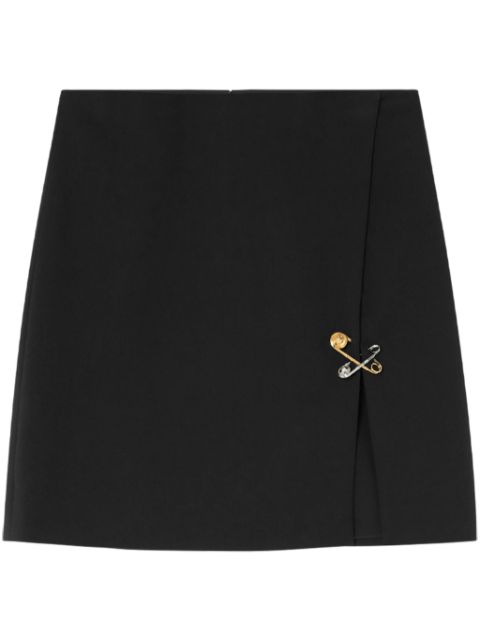 Versace safety-pin detail skirt