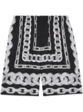 Versace Medusa Chains silk shorts - Black