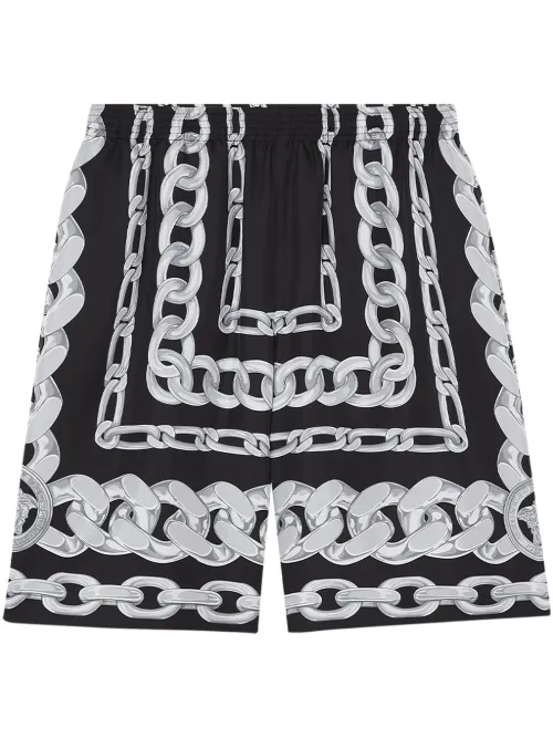 Short Medusa Chains en soie - Versace - Modalova