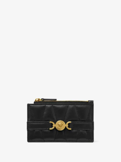 Versace Medusa '95 quilted zip card holder