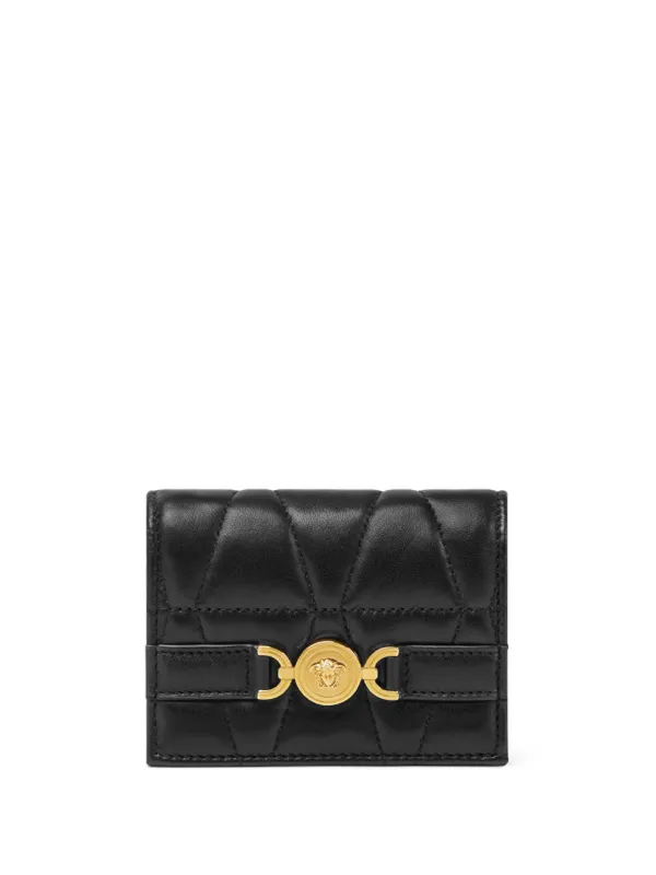 Versace メドゥーサ '95 キルティング 二つ折り財布 | ブラック