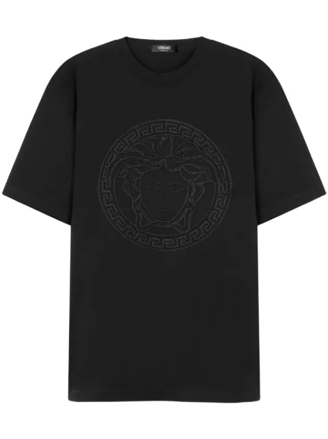 Versace Medusa-embroidered T-shirt