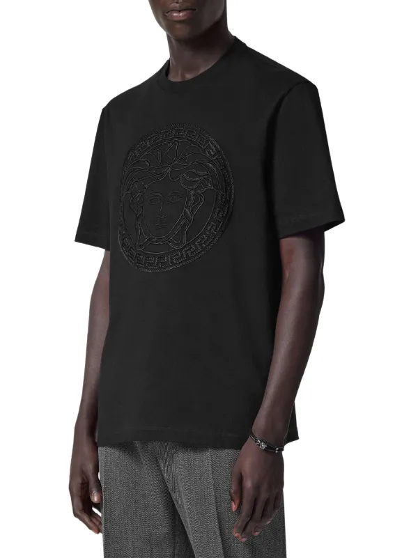Versace tシャツ メドゥーサ ロゴ Tシャツ ブラック | VERSACE JP