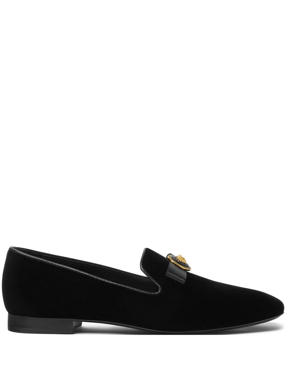 VERSACE MEDUSA VELVET LOAFERS 