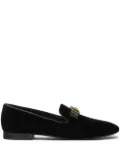 Versace Gianni Ribbon velvet slippers - Black