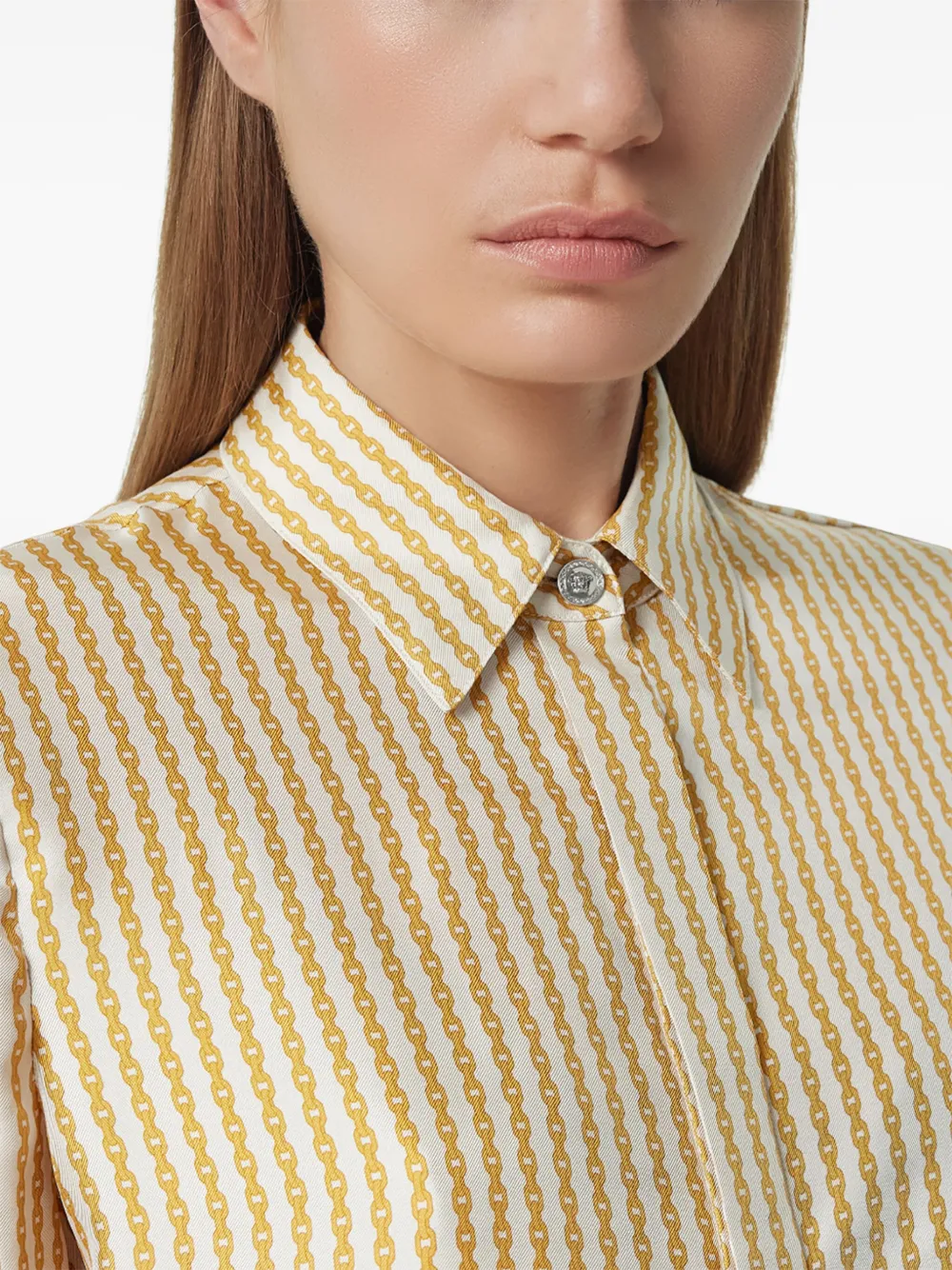 chain print shirt