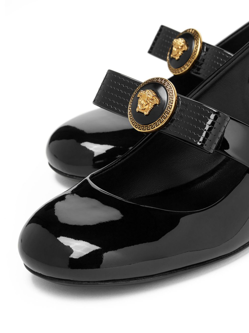 Versace 35mm Gianni Ribbon slingback pumps Black