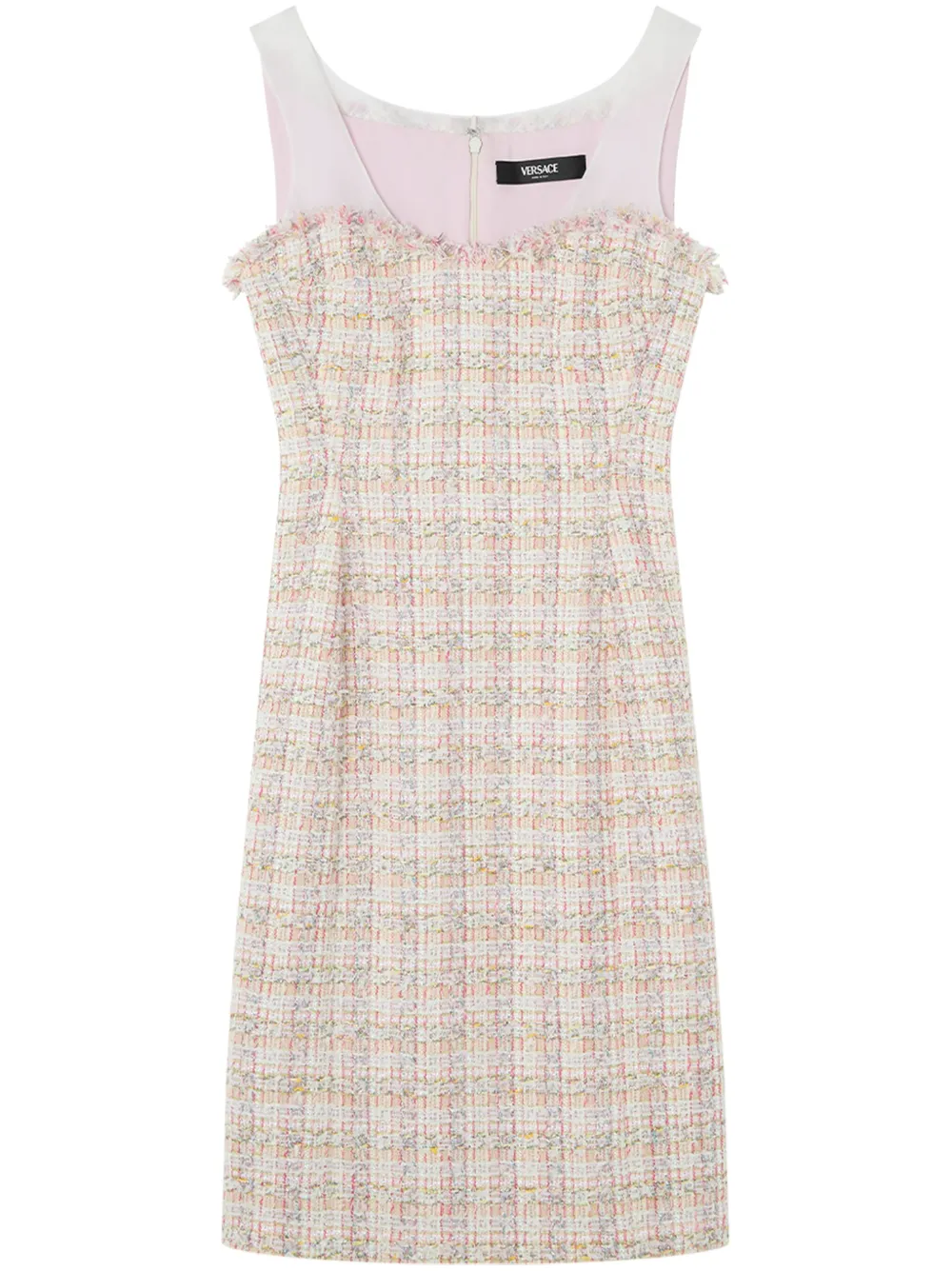 Versace Organza tweed bustier midi-jurk Roze