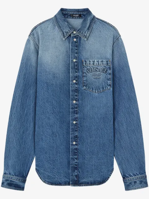 Versace Milano Stamp denim shirt