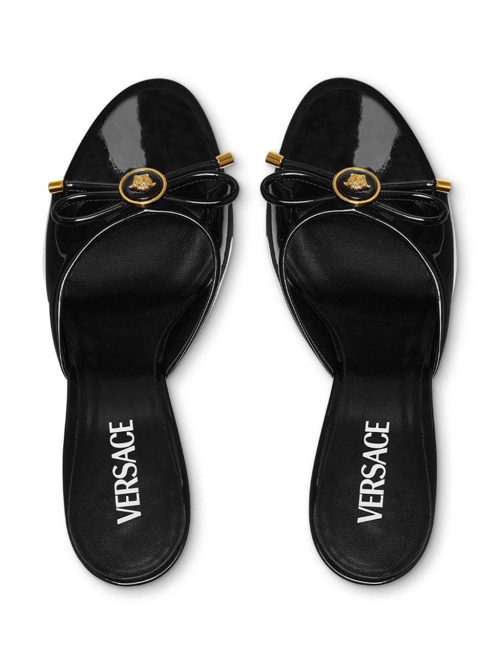 Versace Medusa bow-detail mules Black