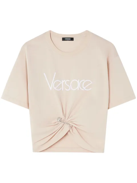 Versace Safety Pin cropped T-shirt