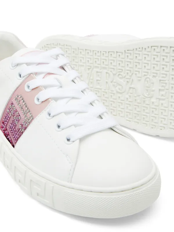 Versace グレカ ビジュートリム スニーカー | ホワイト | FARFETCH JP