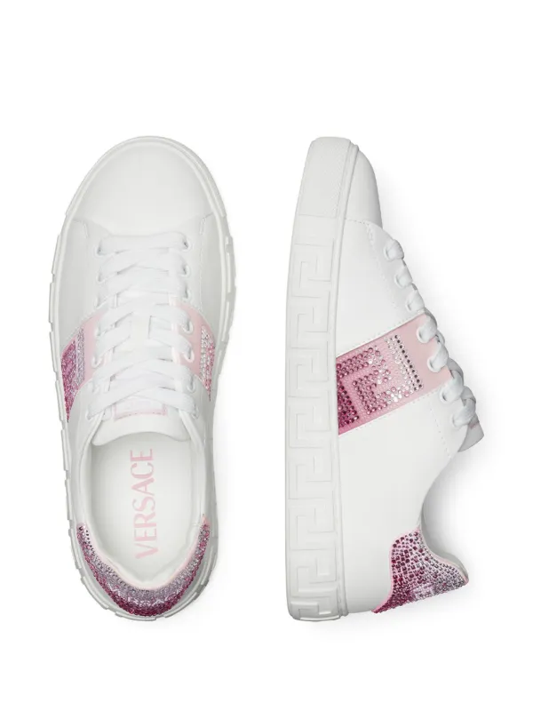 Versace グレカ ビジュートリム スニーカー | ホワイト | FARFETCH JP