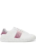 Versace Greca crystal-embellished sneakers - White