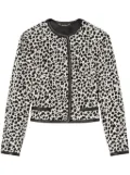 Versace animal-print fitted jacket - White