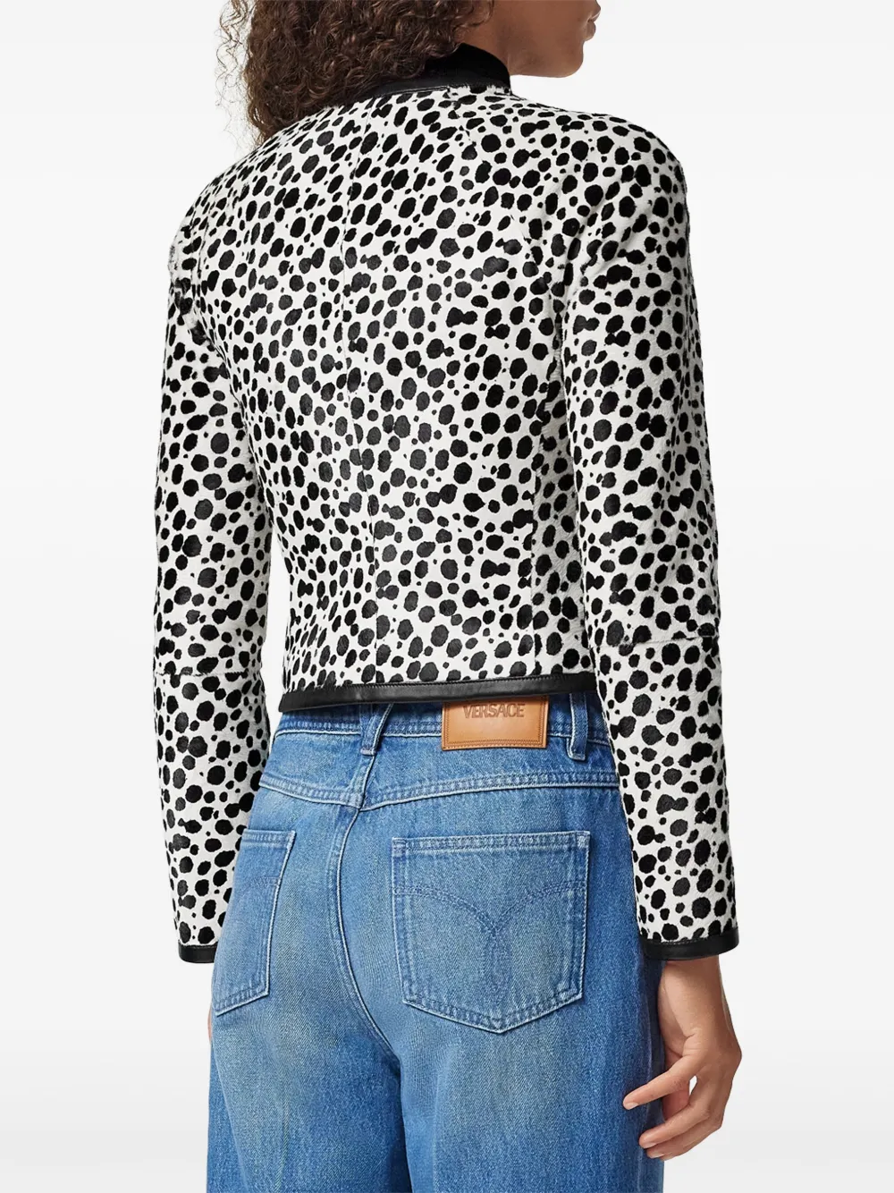 Versace Raglan jack met Dalmation-print Wit