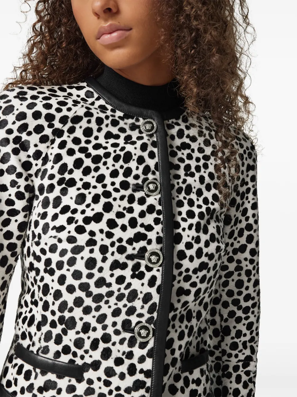 Versace Raglan jack met Dalmation-print Wit