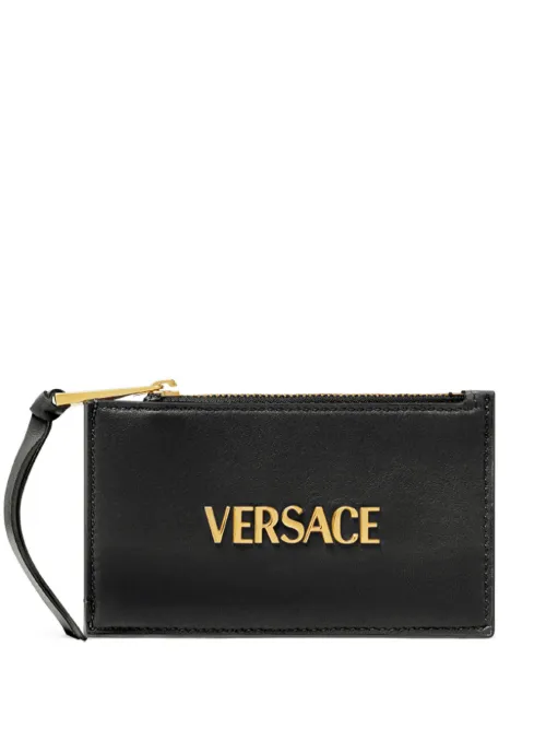 Porte-cartes Tag à fermeture zippée - Versace - Modalova