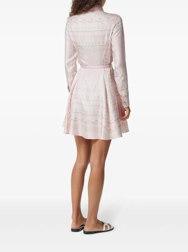 【関税＆送料込み】Versace 'Versace Treasure' Dress Versace Treasure Silk Midi Shirt Dress | Pink | FARFETCH JO