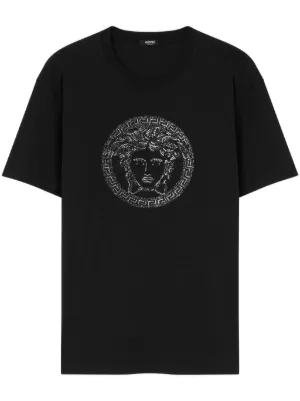Versace safety-pin T-shirt | Black | FARFETCH