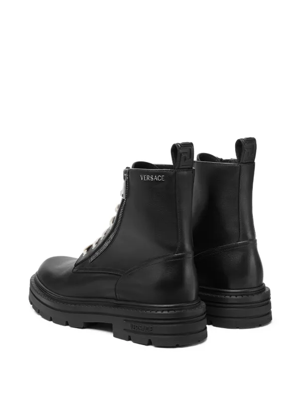 versace ブーツ Amazon.com | Versace Medusa Combat Boot Size 39, Black | Mid-Calf