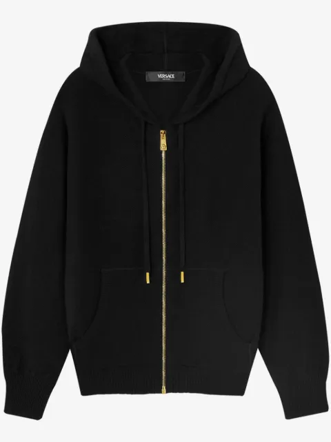 Versace Gestrickte Kapuzenjacke aus Kaschmir