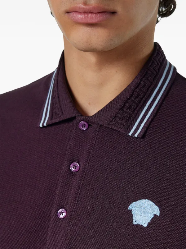 Versace Medusa Polo Shirt Purple FARFETCH JO
