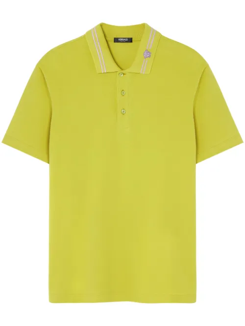 Polo à logo Medusa brodé - Versace - Modalova
