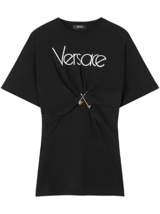 Versace セーフティピン Tシャツ | ブラック | FARFETCH JP VERSACE Tシャツ セーフティピン ブラック