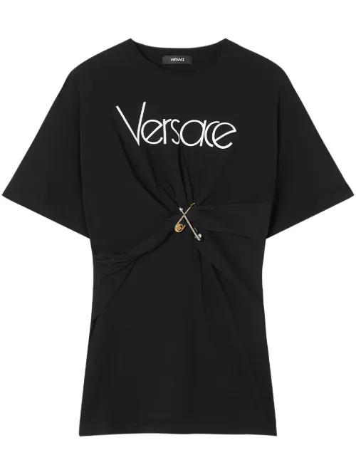 T-shirt à détail d'épingle - Versace - Modalova