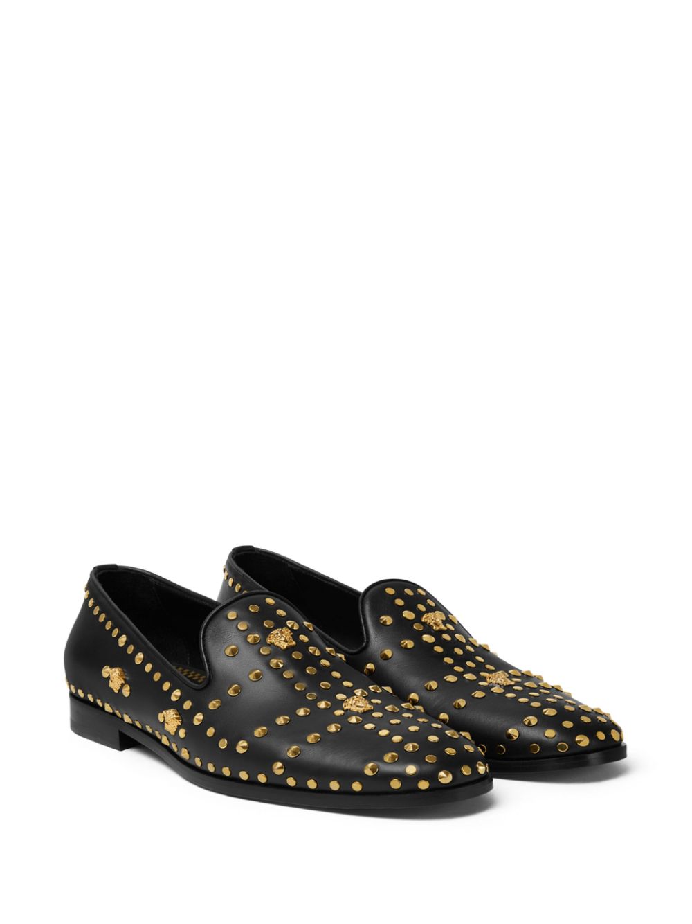 Versace Loafers met studs - Zwart