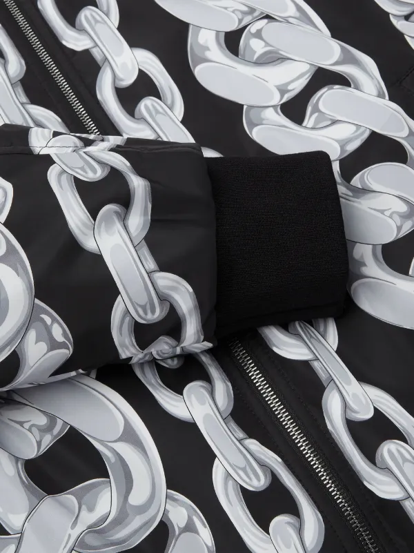 Versace Jaqueta Bomber Medusa Chains Dupla Face | Preto