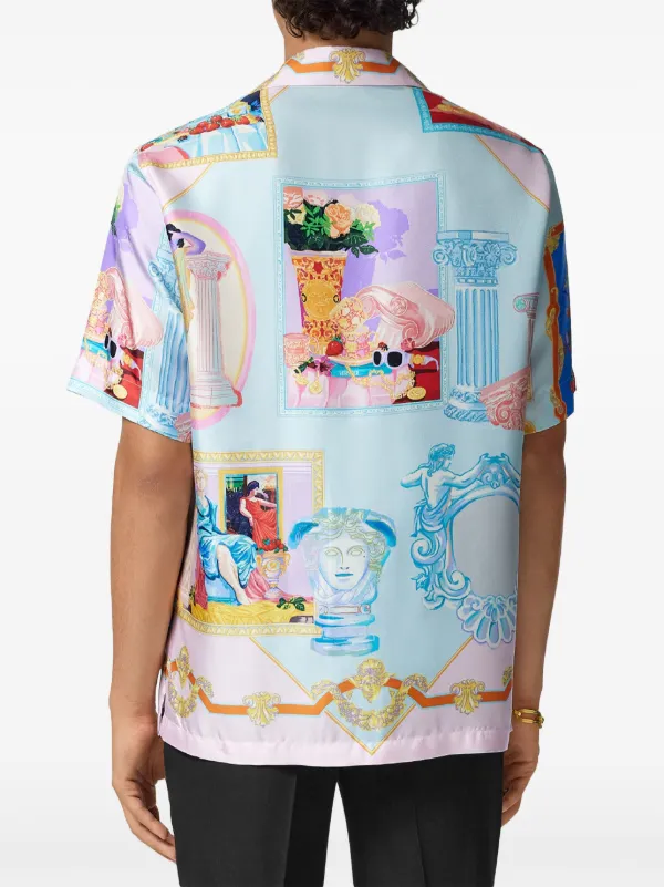 関税込 モダン ヴェルサーチェ シルクシャツ VERSACEギャラリー シルク シャツ ヴェルサーチェ ギャラリー プリント | VERSACE JP