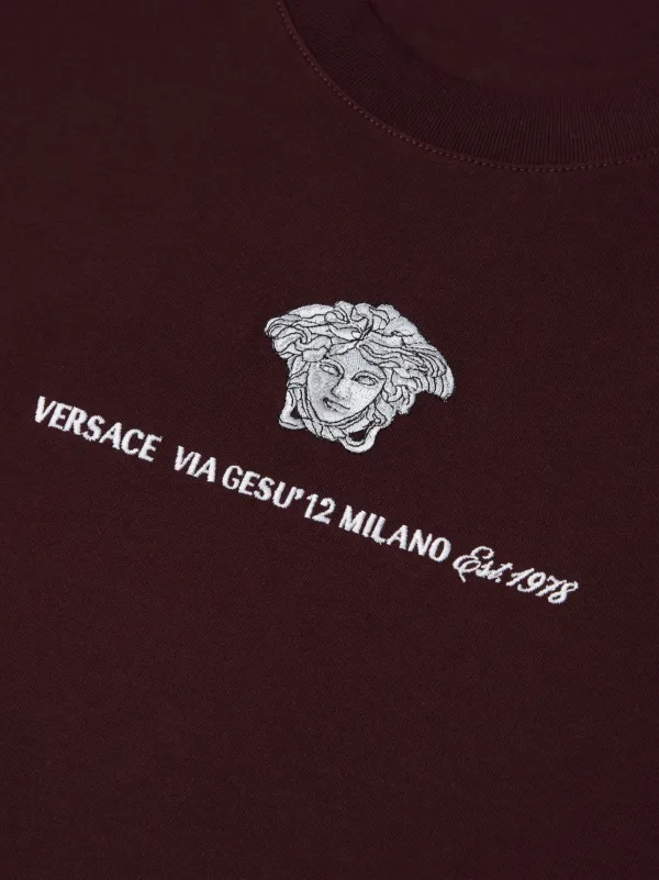 Versace メドゥーサ ミラノ Tシャツ | ブラウン | FARFETCH JP