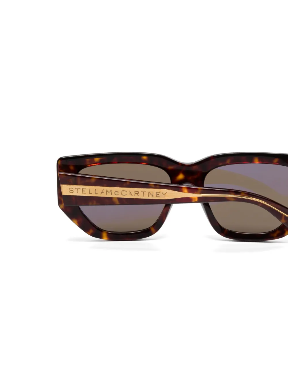 Stella McCartney Eyewear Zonnebril met logo Bruin