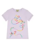 Stella McCartney Kids flower-motif t-shirt - Purple