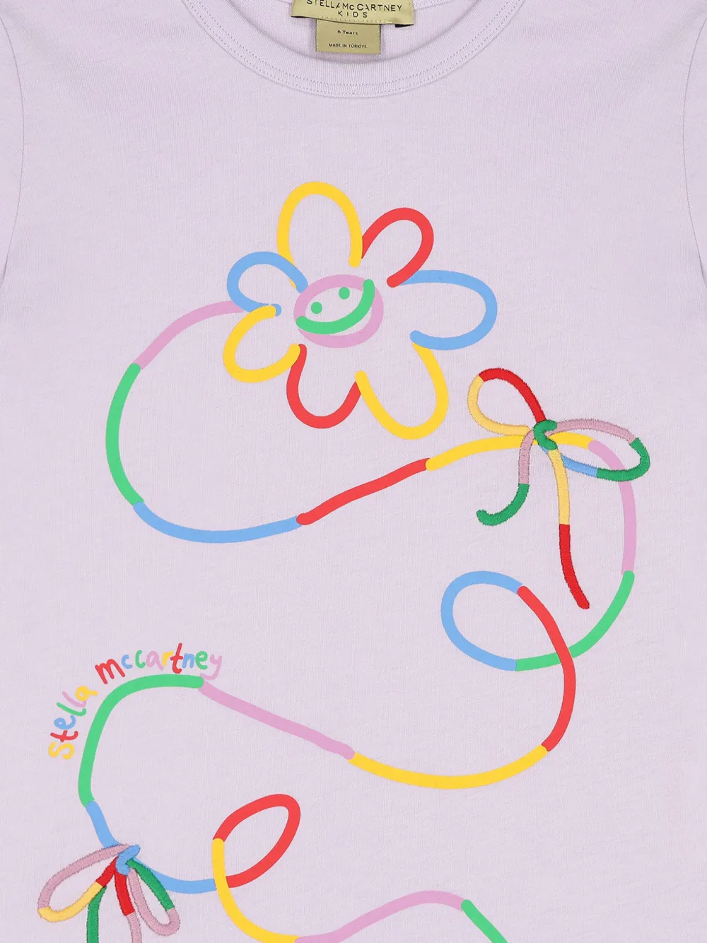 Stella McCartney Kids T-shirt met bloemenpatroon Paars